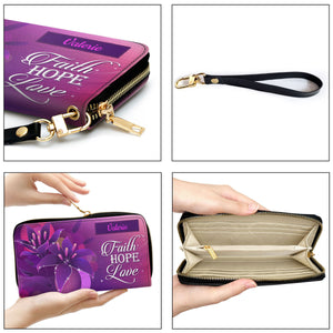 Faith, Hope, Love - Thoughtful Gift For Christians - Personalized Clutch Purses - AT4080716