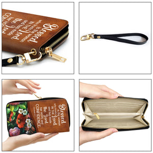 Blessed Is The Woman Who Trusts In The Lord - Thoughtful Gift For Christians - Personalized Clutch Purses - AT4080730