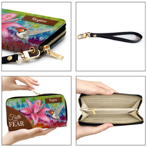 Faith Over Fear Lily Flower - Thoughtful Gift For Christians - Personalized Clutch Purses - AT4080741