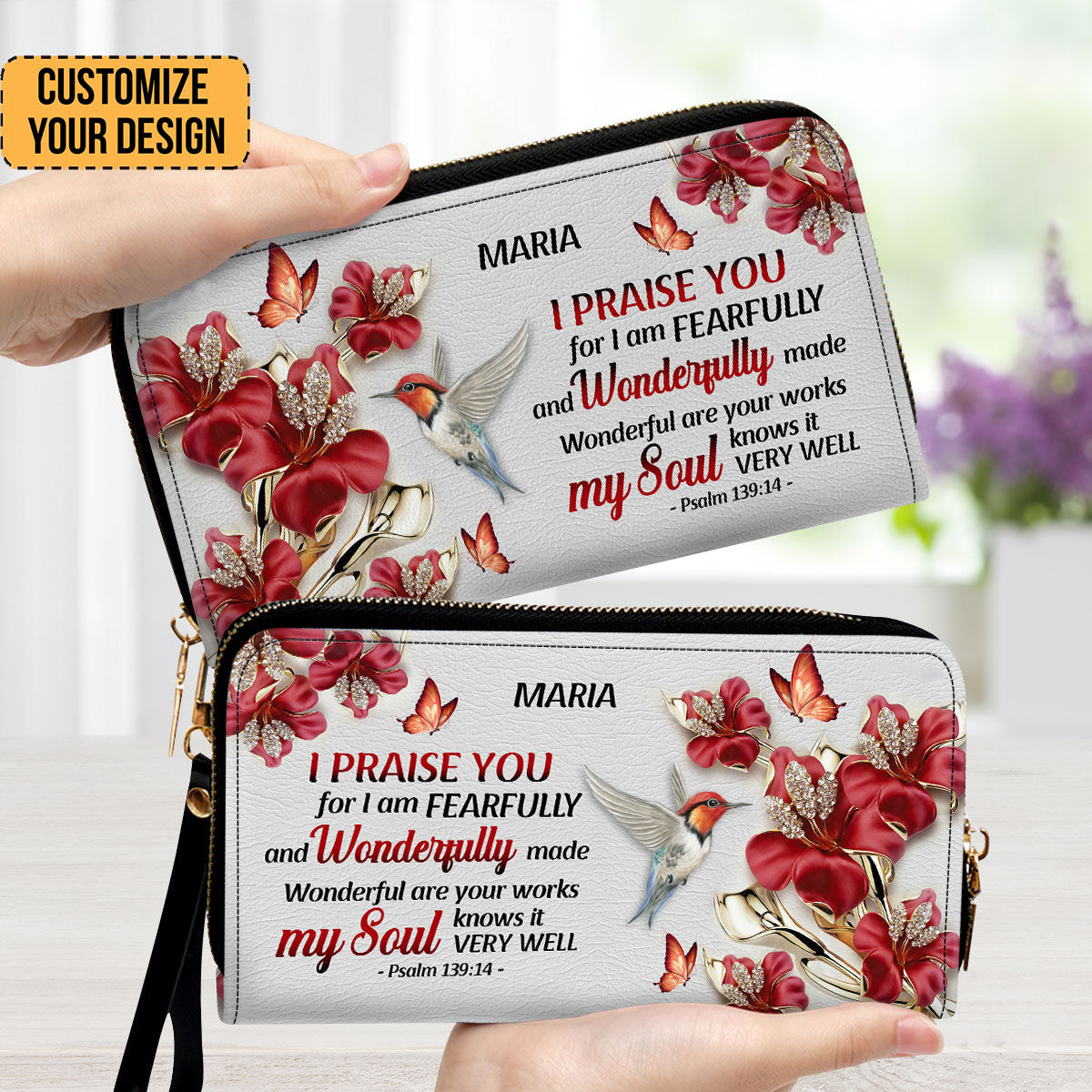 I Praise You, For I Am Fearfully And Wonderfully Made - Beautiful Personalized Clutch Purses - AT4080826