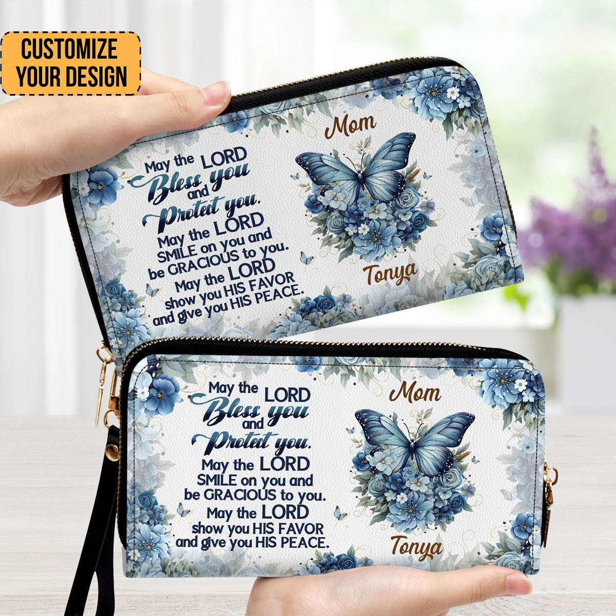 May The Lord Bless You - Scripture Gifts For Women Of God - Personalized Clutch Purses - AT4081228