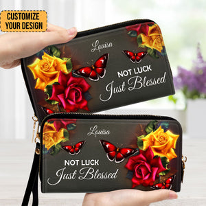 Not Luck, Just Blessed - Beautiful Personalized Clutch Purses - AT4081324