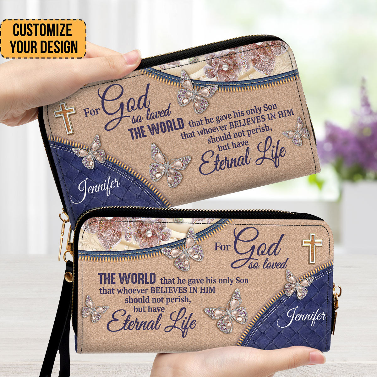 Elegant Personalized Clutch Purses - Thoughtful Gift For Christians - Personalized Clutch Purses - AT4080738