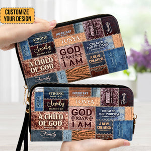 God Says I Am - Thoughtful Gift For Christians - Personalized Clutch Purses - AT4080972