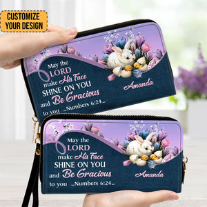 May The Lord Make His Face Shine On You And Be Gracious To You - Personalized Clutch Purses - AT4080722