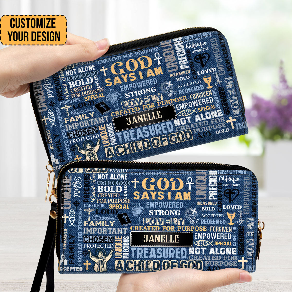 I Am A Child Of God - Scripture Gifts For Women Of God - Personalized Clutch Purses - AT4081204