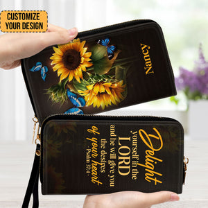 Delight Yourself In The Lord - Thoughtful Gift For Christians - Personalized Clutch Purses - AT4080737