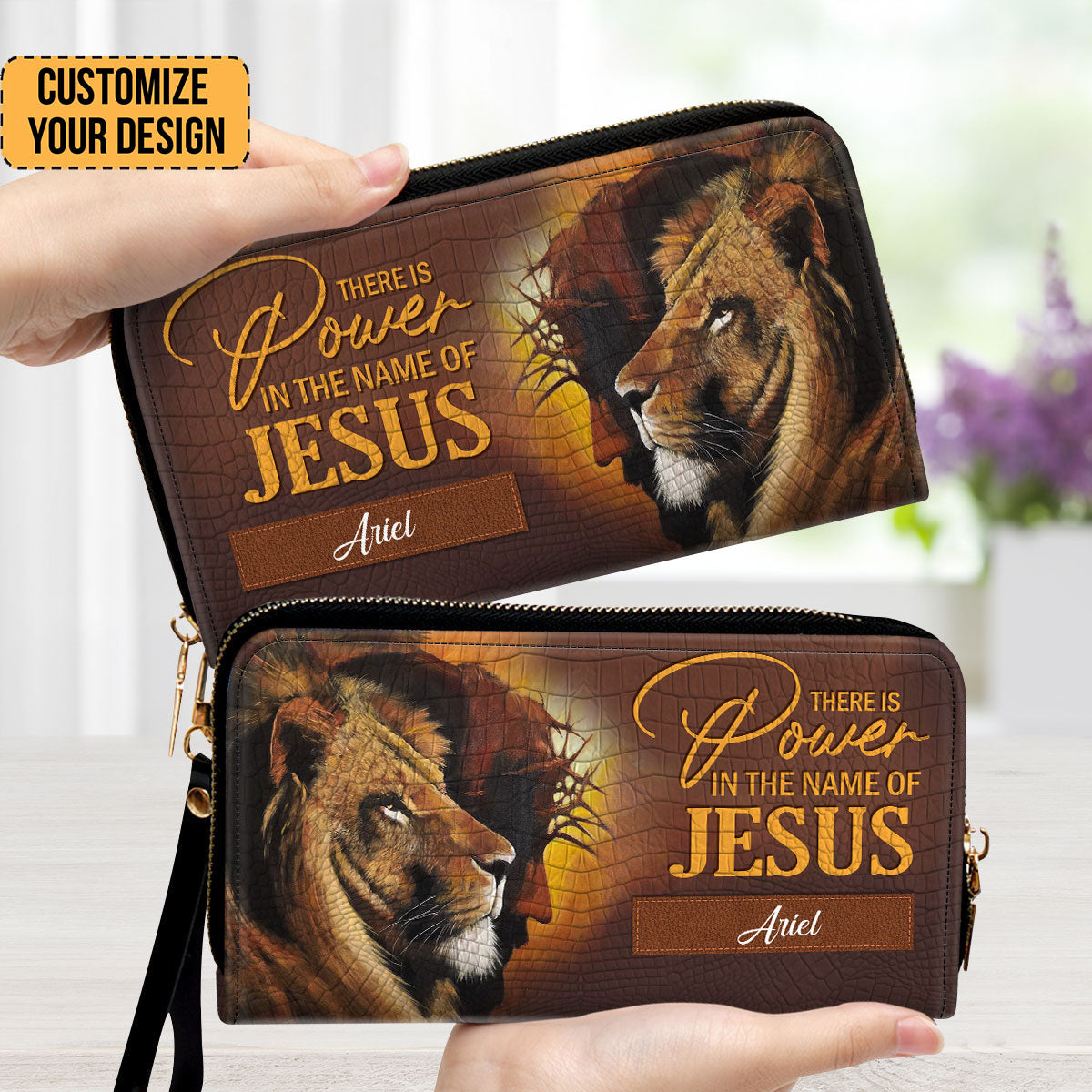 There Is Power In The Name Of Jesus - Awesome Personalized Clutch Purses - AT4081457