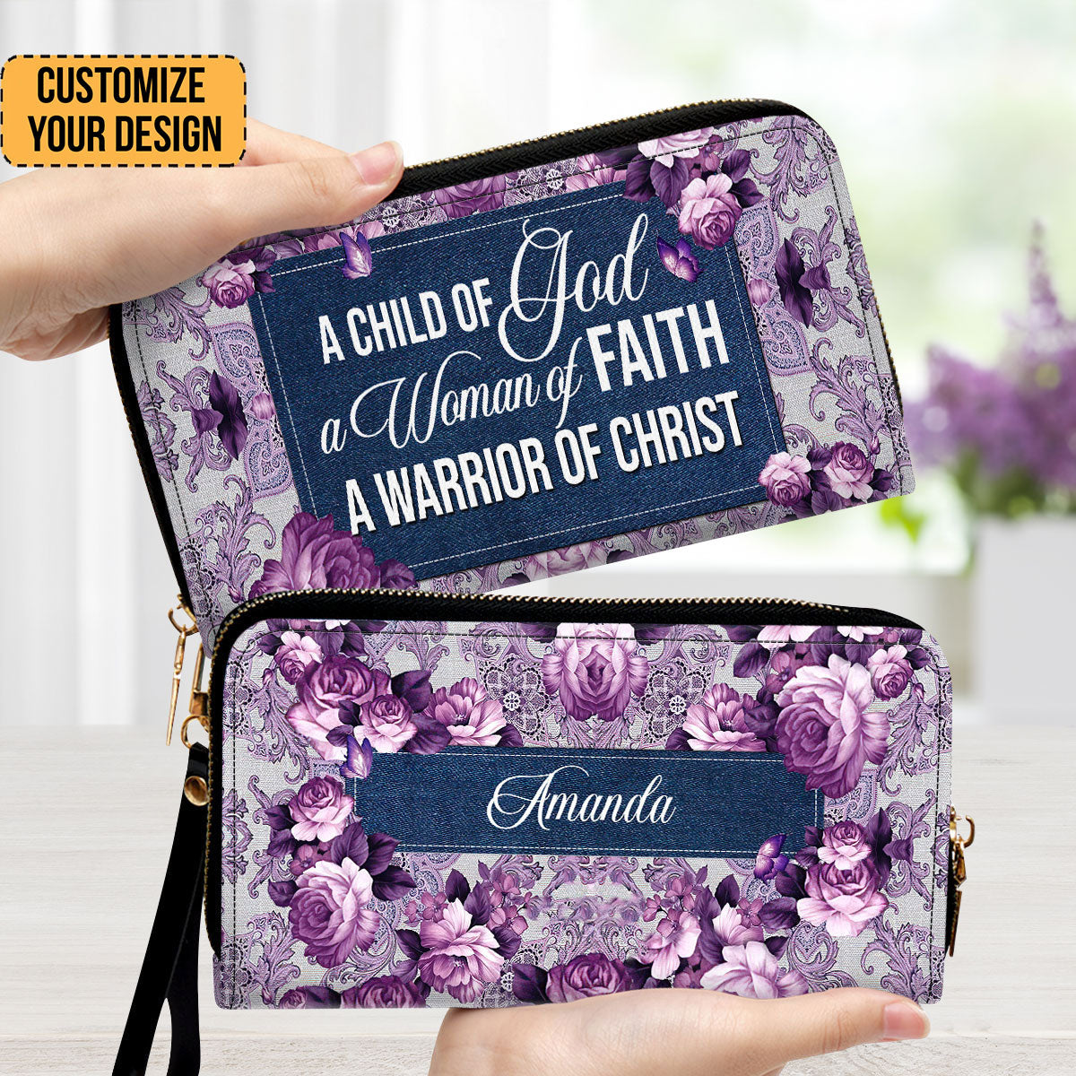 Ladies A Child Of God - Thoughtful Gift For Christians - Personalized Clutch Purses - AT4080926