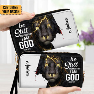 Be Still And Know That I Am God - Personalized Lion Clutch Purses - AT4080707