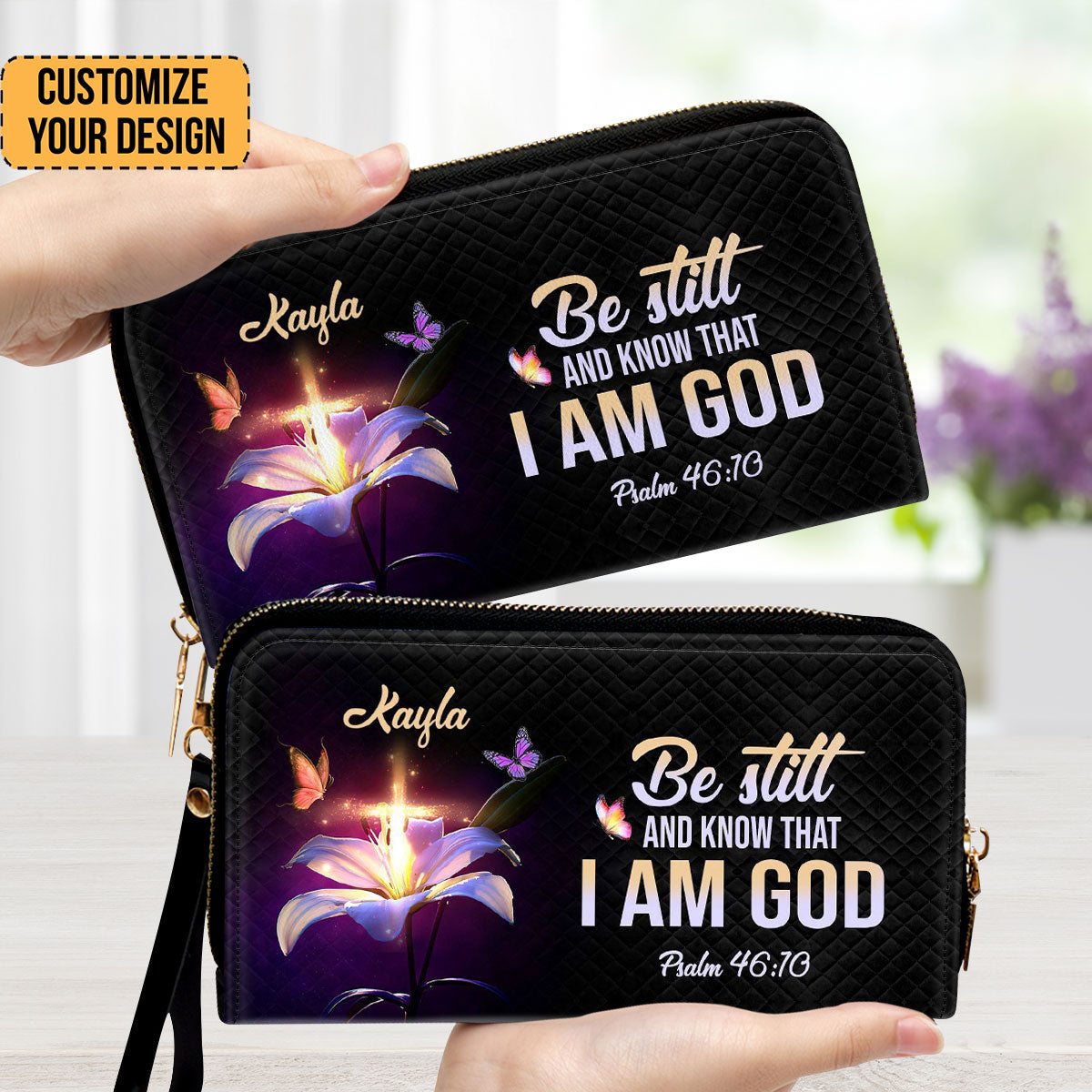 Be Still And Know That I Am God - Scripture Gifts For Women Of God - Personalized Clutch Purses - AT4080705