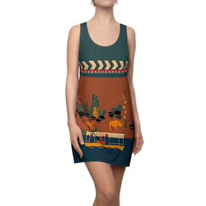 Jungle Cruise Boat Pattern Cosplay Costume - Racerback Dress