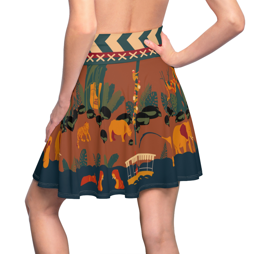 Jungle Cruise Boat Pattern Cosplay Costume - Skater Skirt