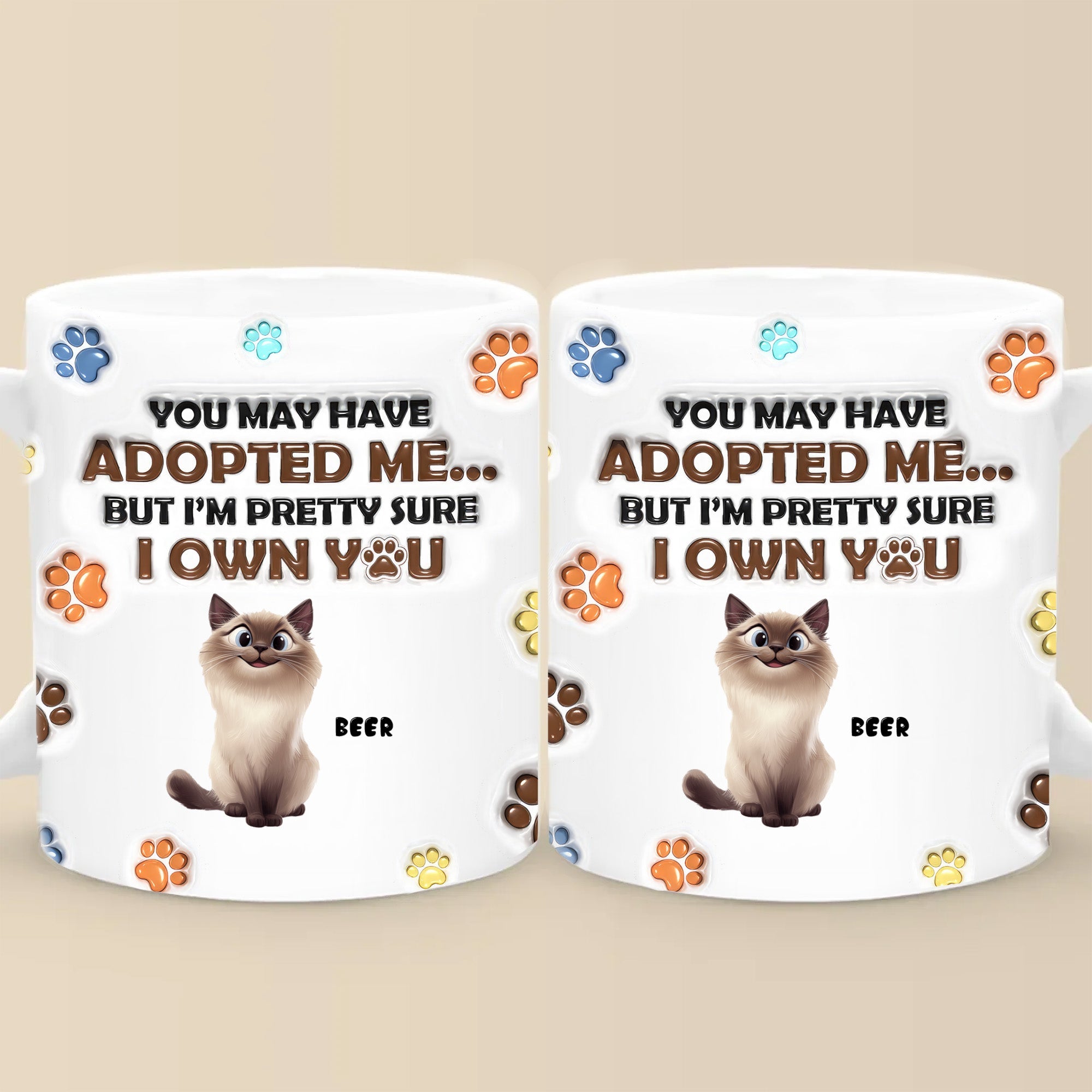 From Your Furry Cartoon Cat Baby - Personalized 3D Inflated Effect Ceramic Mug - Gift For Cat Lovers | CLP15 NA94