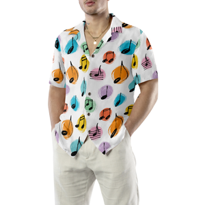 Music Note Seamless Pattern - Hawaiian Shirt