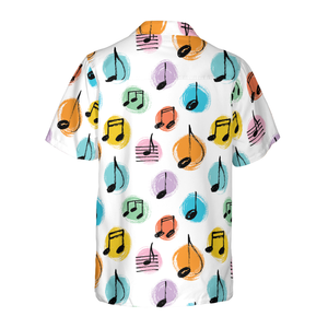 Music Note Seamless Pattern - Hawaiian Shirt