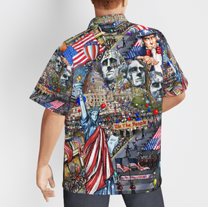 My Patriotic Heart Beats We The People America 4th Of July Outfit - Hawaiian Shirt