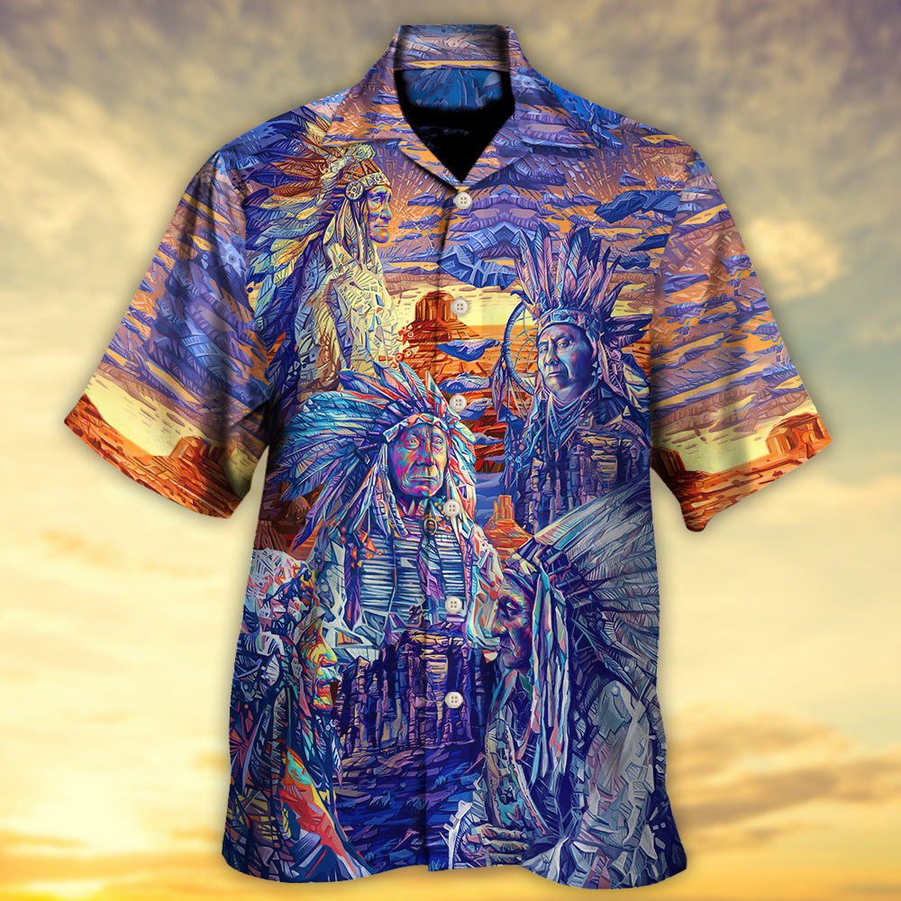 Native American Chief Respect Nature - Hawaiian Shirt