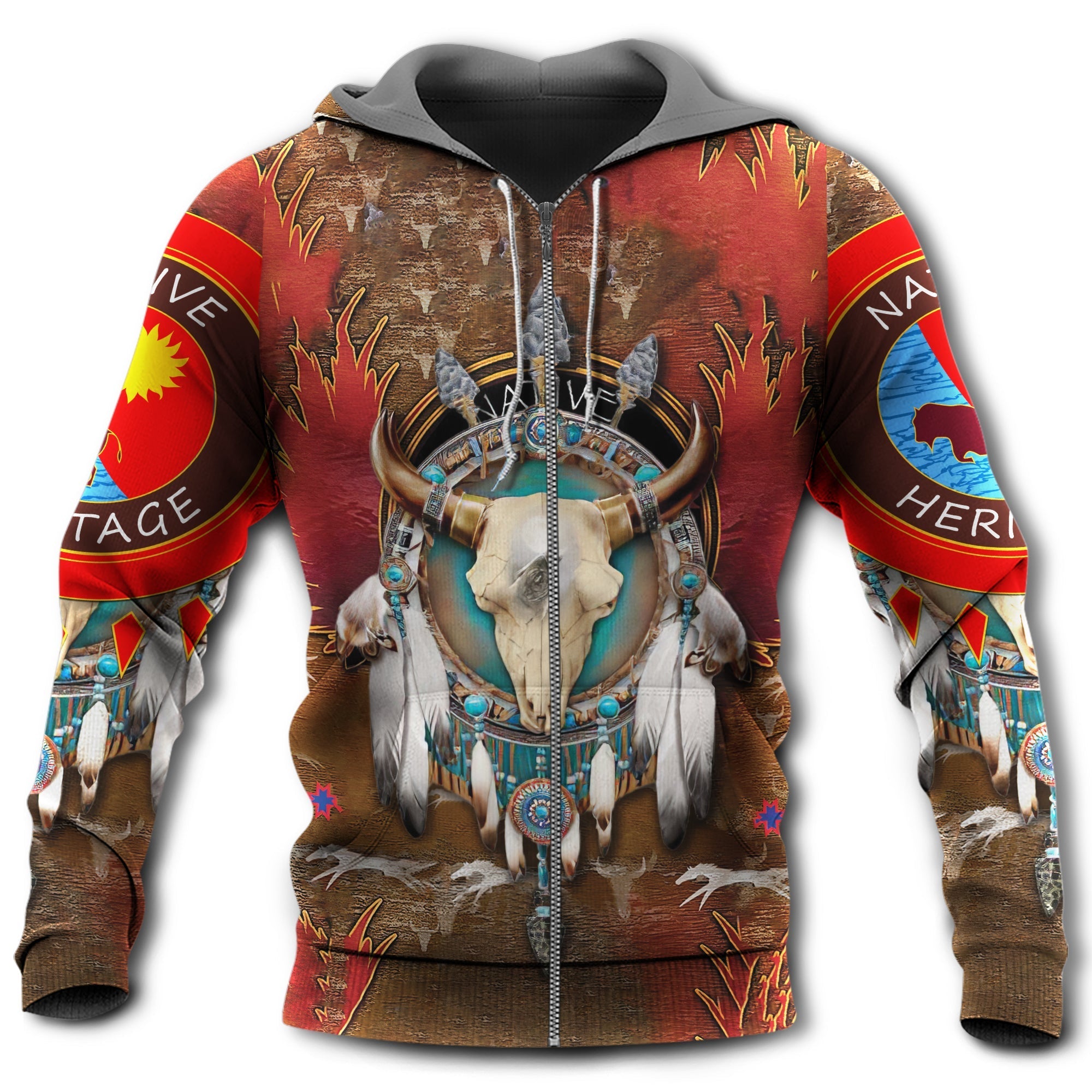 Native American Culture Bull - Hoodie