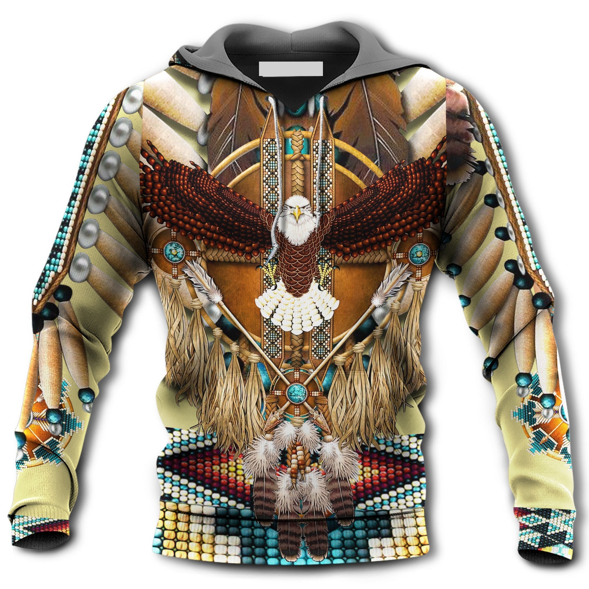 Native American Eagle Pattern - Hoodie