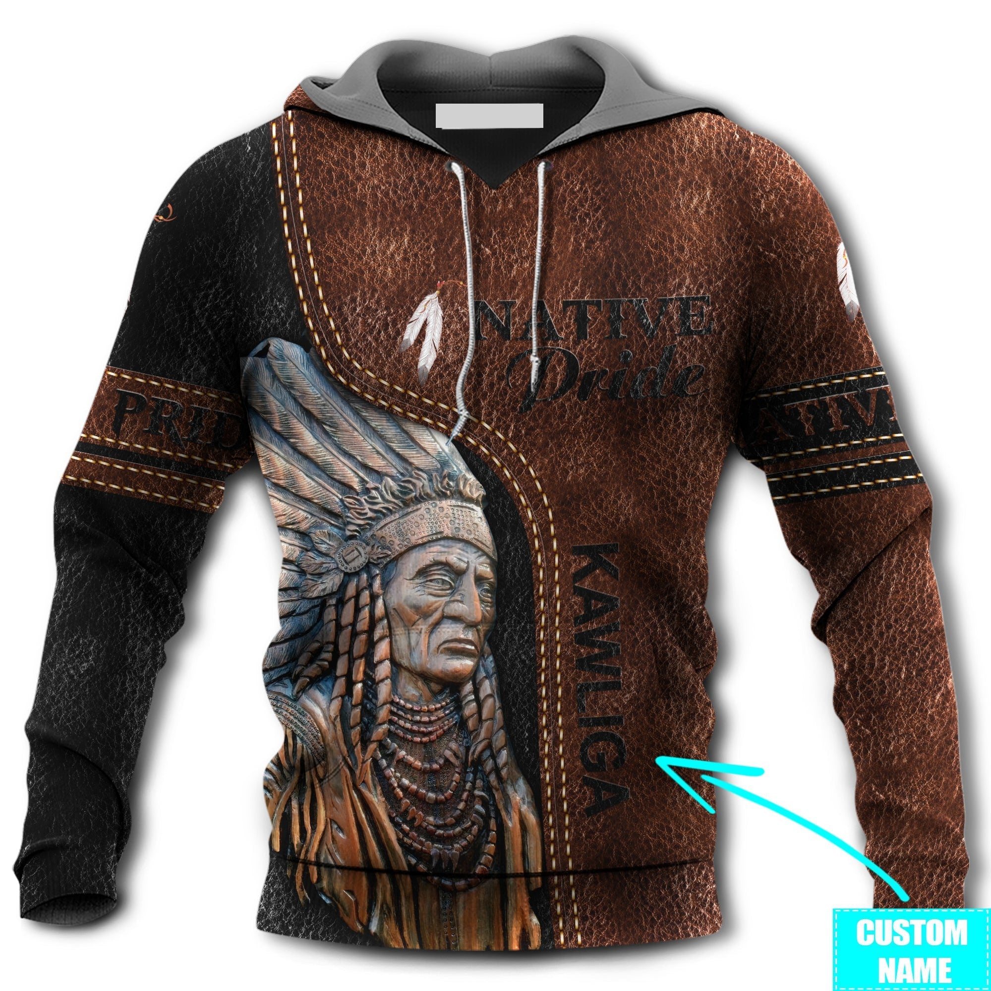 Native American Man Pride - Personalized Hoodie 