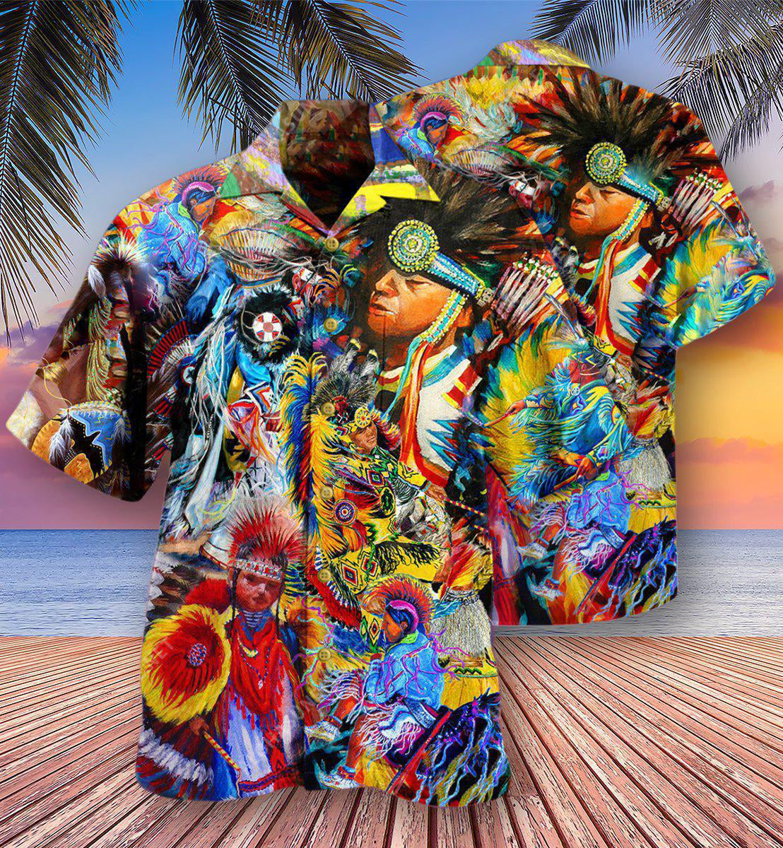 Native American Pow Wow Dancing Cool - Hawaiian Shirt