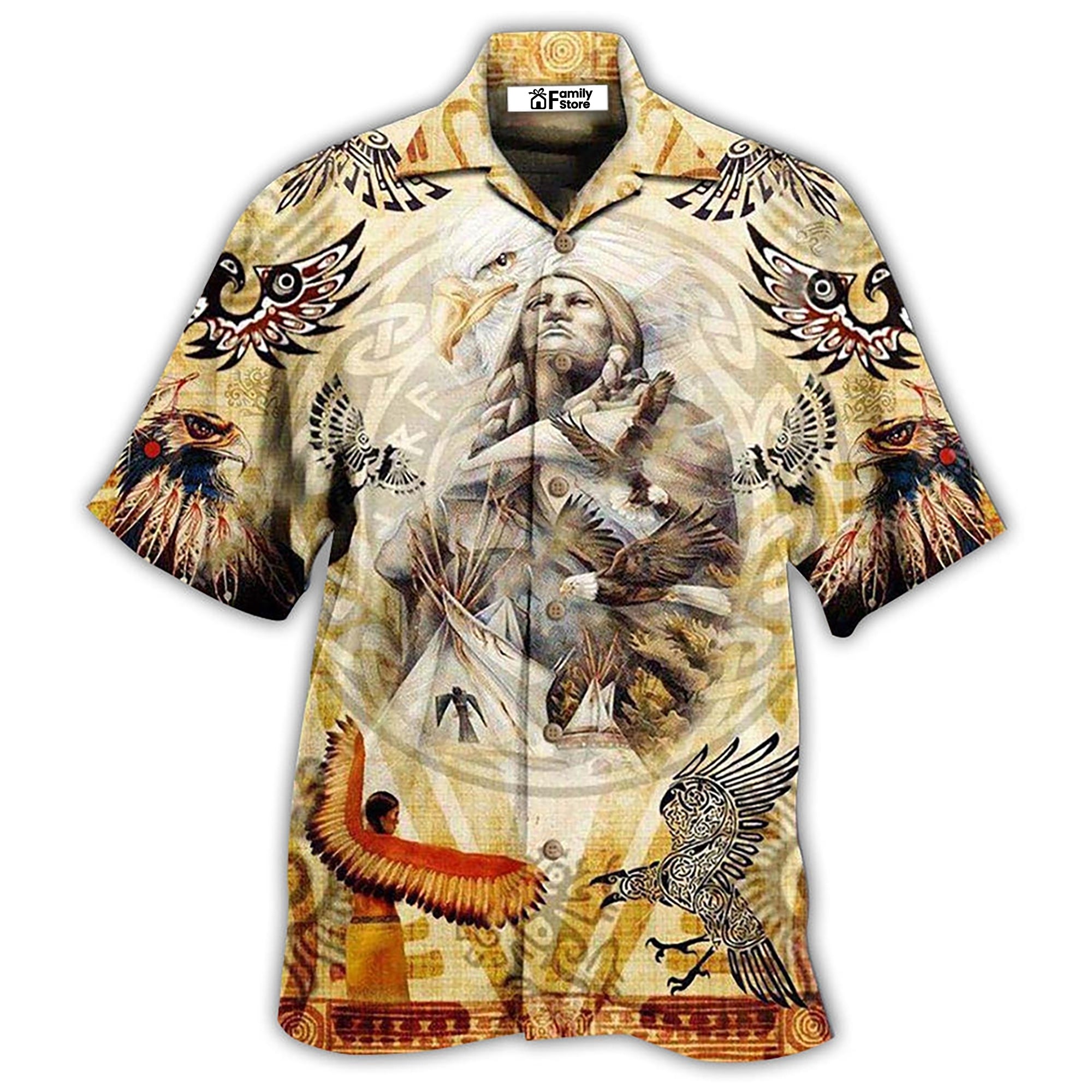 Native American Power Of Eagle Cool - Hawaiian Shirt