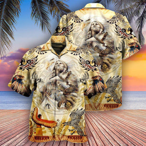 Native American Power Of Eagle Cool - Hawaiian Shirt