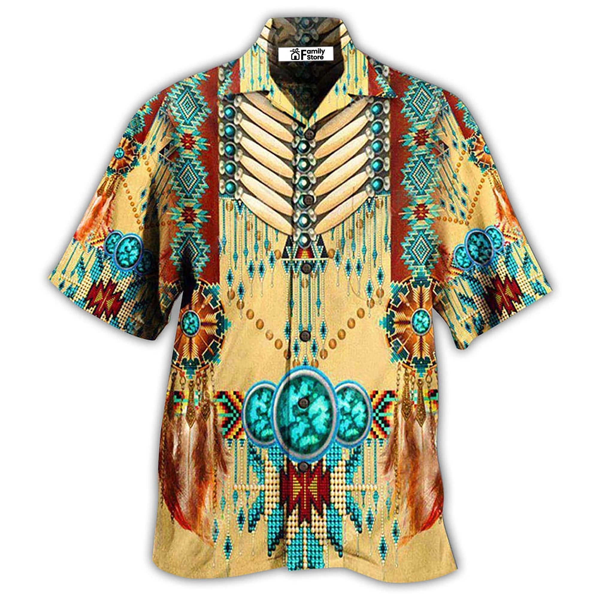 Native American Proud Pattern Costume Cosplay - Hawaiian Shirt