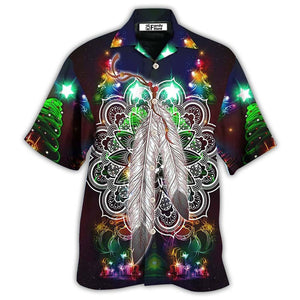 Native Feather Mandala Merry Christmas Stunning - Hawaiian Shirt