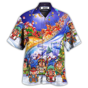 Native Funny Christmas Night - Hawaiian Shirt