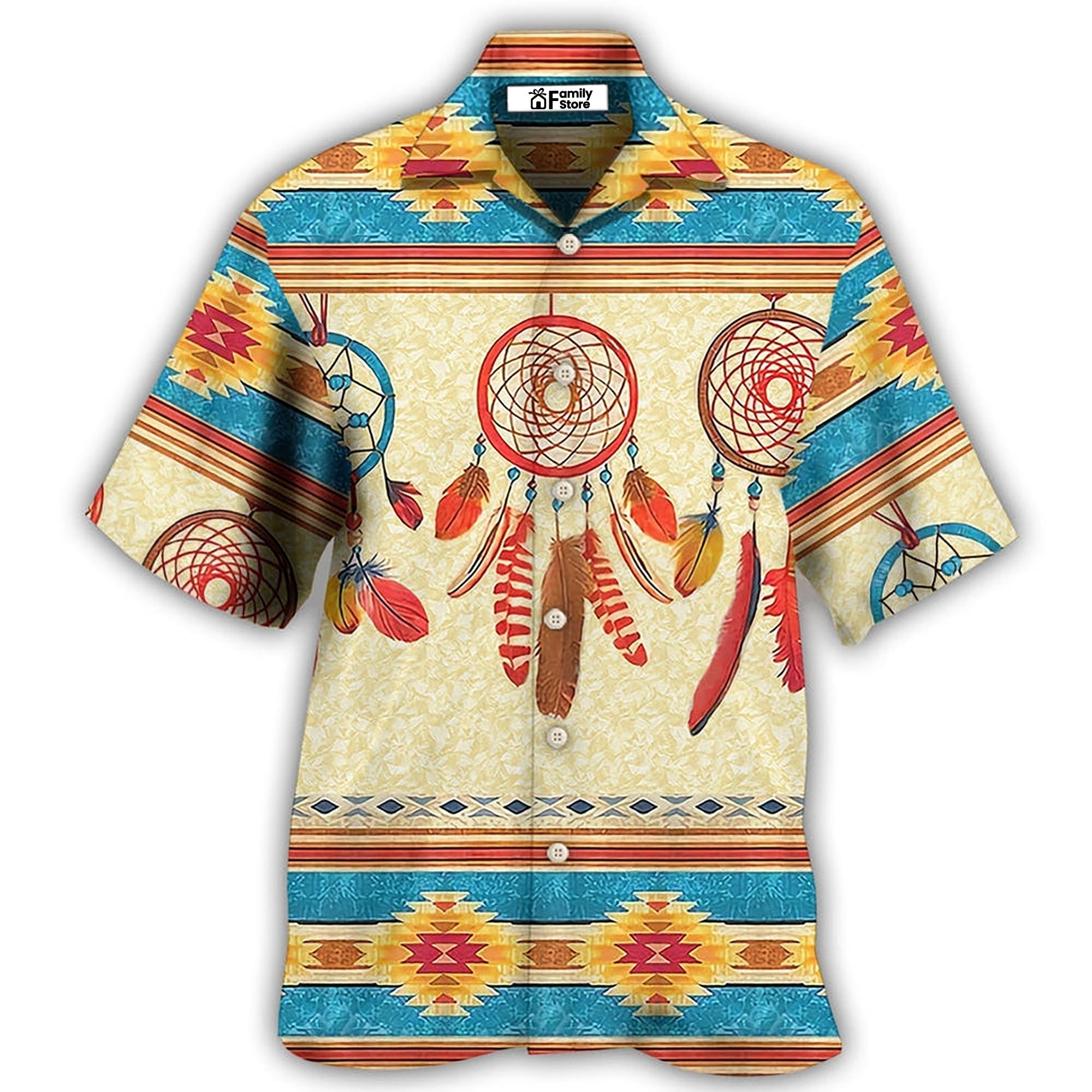 Native Style Love Peace Dreamcatcher - Hawaiian Shirt