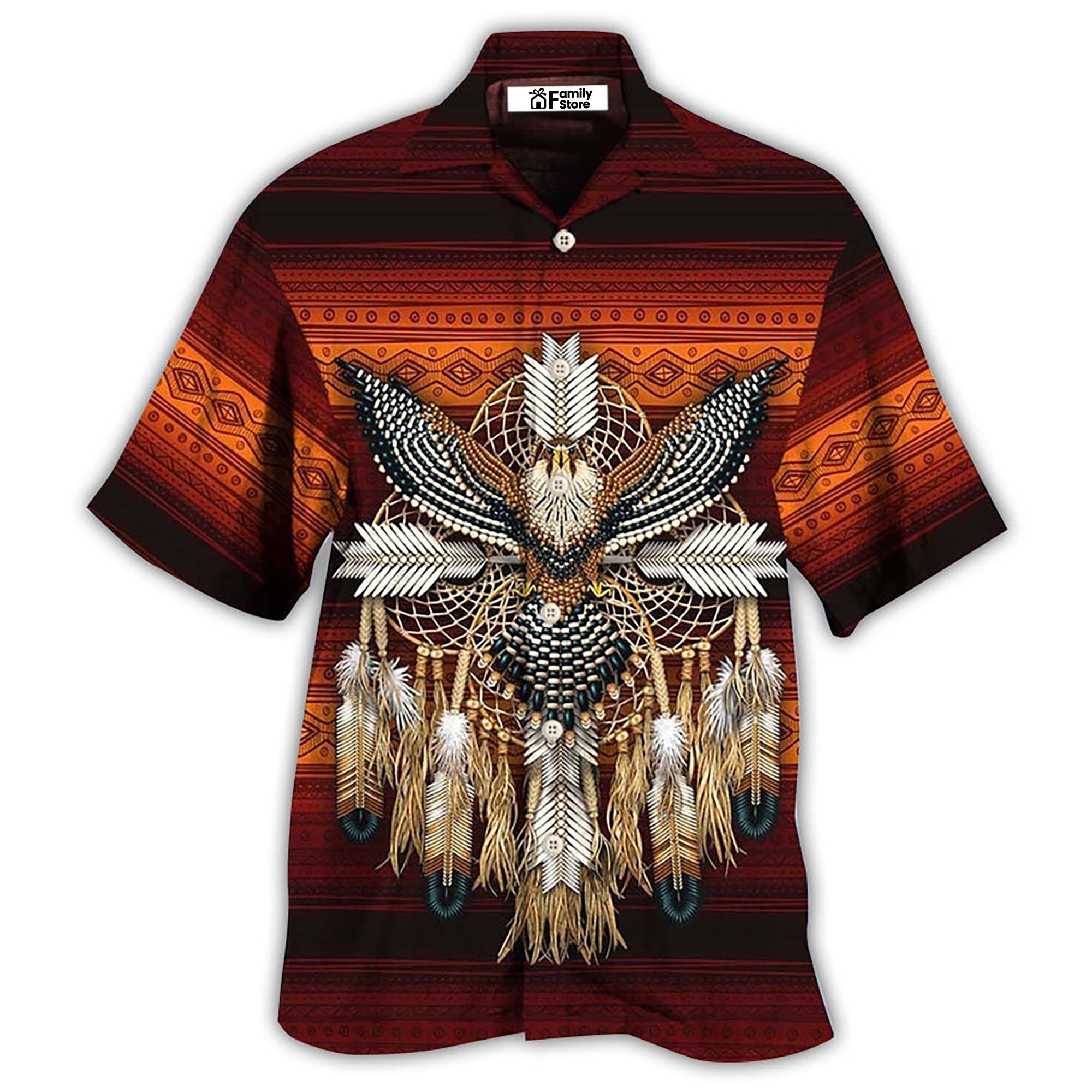 Native Style Love Peace Eagle - Hawaiian Shirt