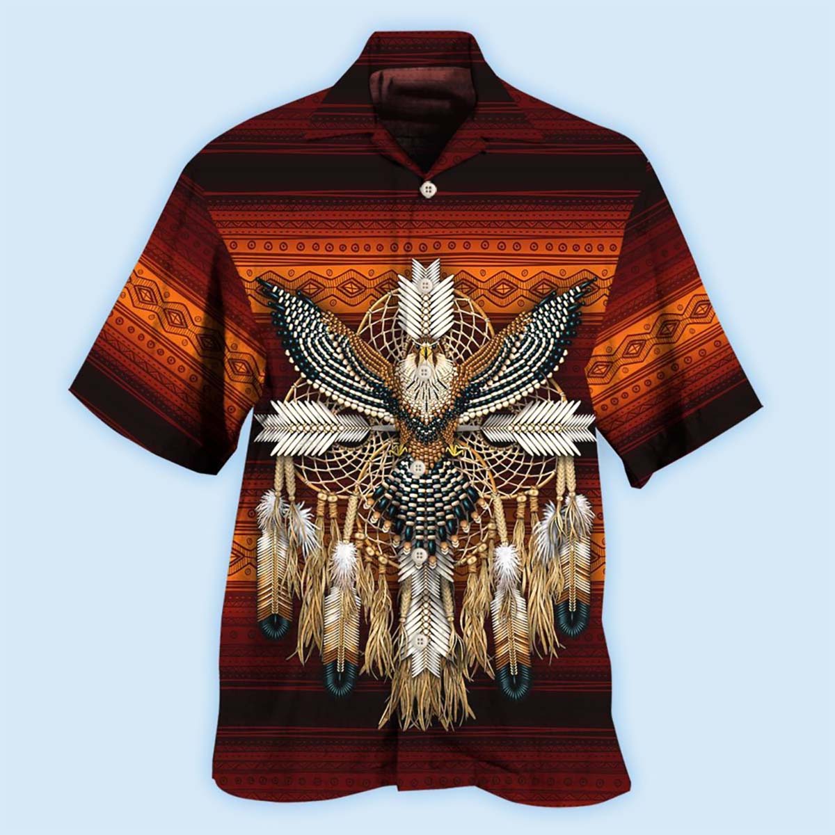 Native Style Love Peace Eagle - Hawaiian Shirt