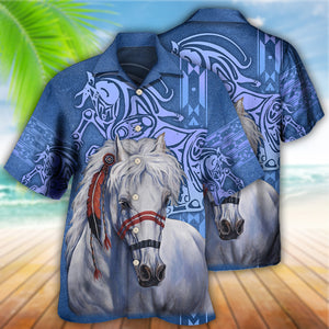 Native Style Love Peace Horse - Hawaiian Shirt