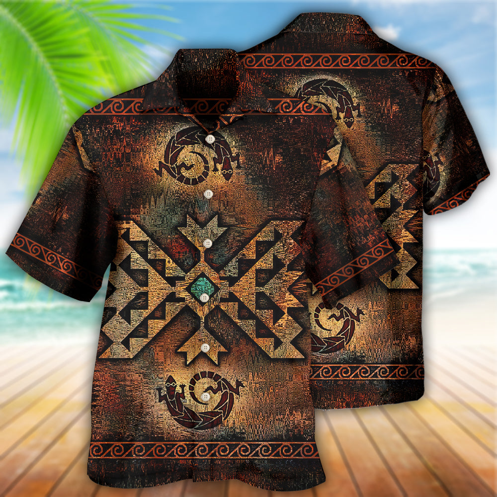 Native Style Love Peace Old Pattern - Hawaiian Shirt