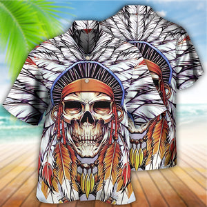 Native Style Love Peace Skull - Hawaiian Shirt