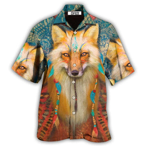 Native Style Love Peace Wolf - Hawaiian Shirt