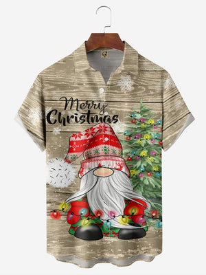 Christmas Gnome Sits Beside The Noel Tree - Hawaiian Shirt