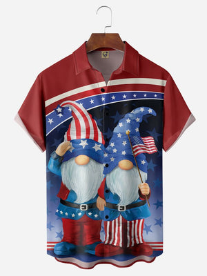 Independence Day Flag Gnomes - Hawaiian Shirt