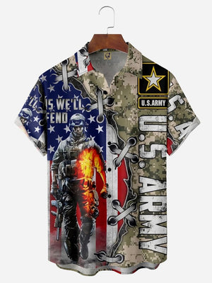 Independence Day US ARMY Veterans - Hawaiian Shirt