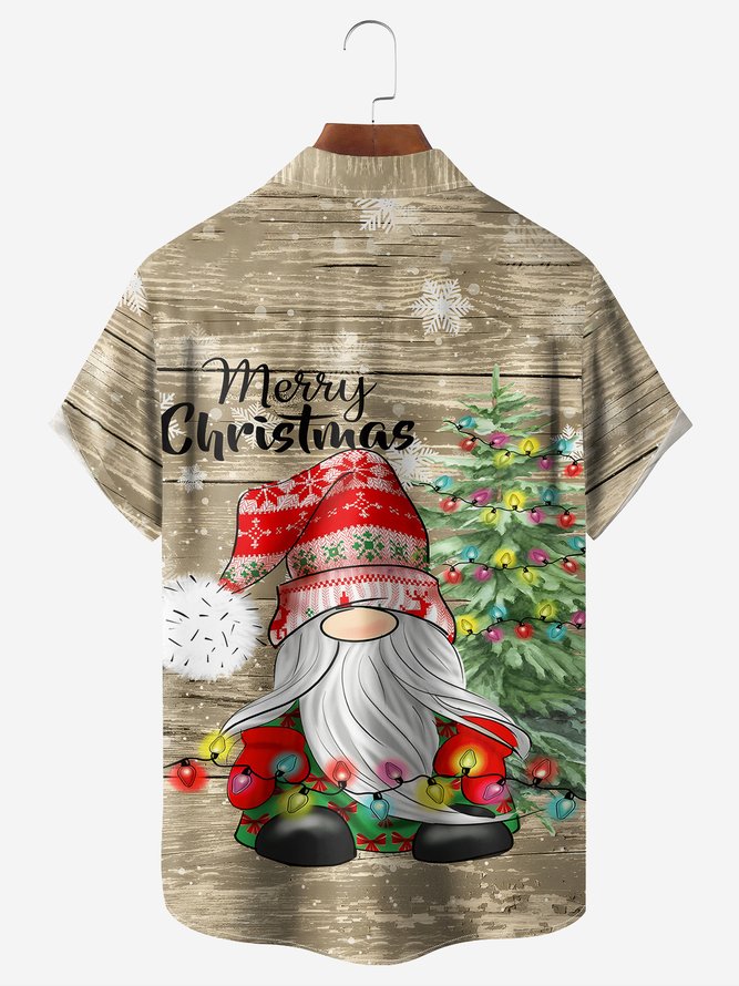 Christmas Gnome Sits Beside The Noel Tree - Hawaiian Shirt