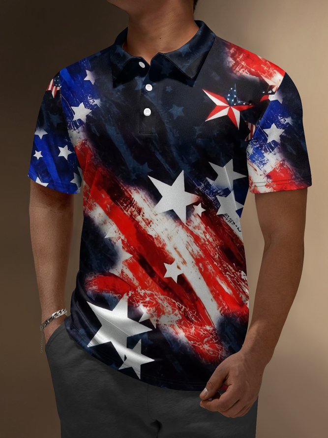 Independence Day USA Flag Button Down - Hawaiian Shirt