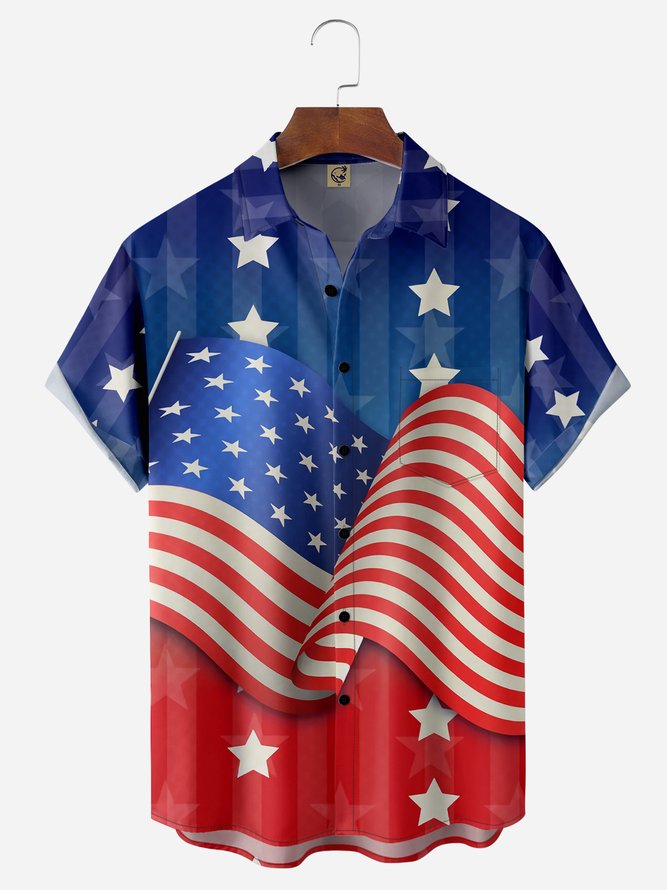 Independence Day American Flag - For Men And Women - Hawaiian Shirt