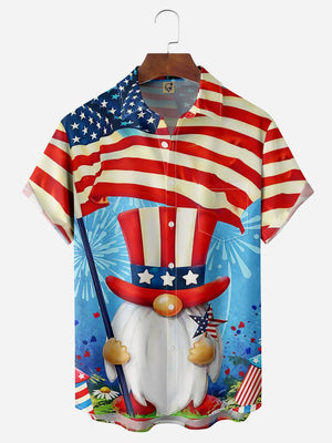 Independence Day American Flag Gnomes - Hawaiian Shirt