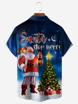 Christmas Santa Claus Stop Here - Hawaiian Shirt