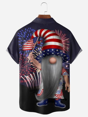 Independence Day American Flag Gnome - Hawaiian Shirt