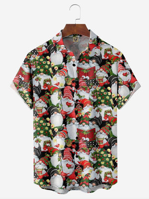 Christmas Gnome With Red And Black Hats - Hawaiian Shirt