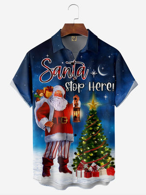 Christmas Santa Claus Stop Here - Hawaiian Shirt