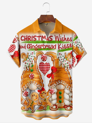 Christmas Gnome Gingerbread Kisses - Hawaiian Shirt